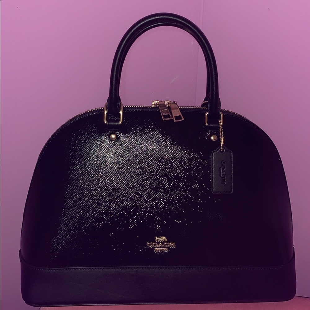 Coach Sierra satchel patent crossgrain leather